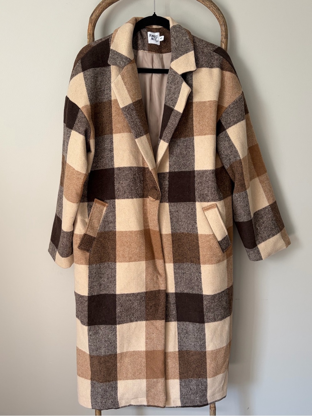 Princess Polly Penelope Coat - Cream & Brown